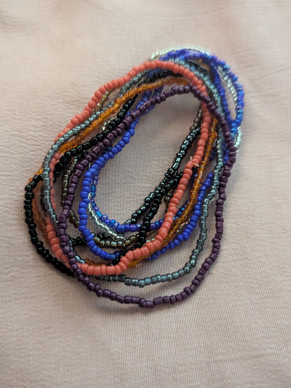 Multi-Color Seed Bead Bracelet Set - Women Jewelry